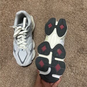 New Balance Athletic White and Gray Shoes